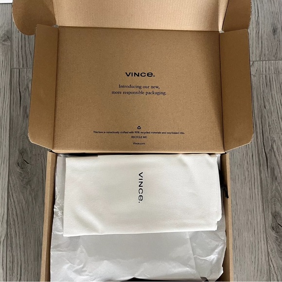 NWB VINCE GENUINE LEATHER BENITA, Rust LE Wedge Mules Slip-On Styling US Sz 8 - Picture 4 of 8